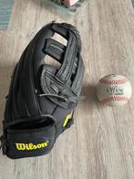 Baseball Handschoen Wilson leder + bal., Sports & Fitness, Baseball & Softball, Enlèvement, Comme neuf, Baseball, Gant