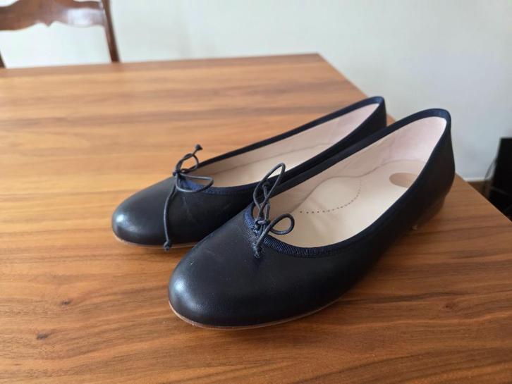 Marineblauwe leren ballerina's 38, Kinderen en Baby's, Kinderkleding | Schoenen en Sokken, Zo goed als nieuw, Schoenen, Meisje