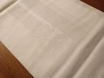 Witte damasten rechthoekige tafellakens., Huis en Inrichting, Ophalen of Verzenden, Rechthoek, Binnen