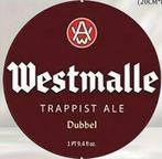Metalen reclamebord Westmalle (rond) - retro vintage mancave, Verzamelen, Biermerken, Ophalen of Verzenden, Nieuw, Reclamebord, Plaat of Schild