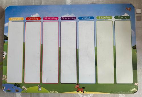 Weekplanbord met magneten voor kinderen, Huis en Inrichting, Woonaccessoires | Memoborden, Gebruikt, Magneetbord, Ophalen of Verzenden