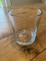 Glazen vaas/kaarsenhouder, Moins de 25 cm, Enlèvement ou Envoi, Utilisé, Bougie