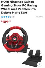 Racing Wheel met Pedalen Pro Deluxe Mario Kart, Ophalen of Verzenden, Zo goed als nieuw, Switch, Stuurtje of Sportattribuut