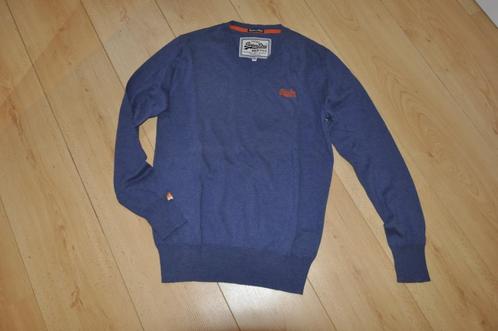 Superdry pull bleu col en v t.M homme/ XL femme, Kleding | Heren, Truien en Vesten, Gedragen, Maat 48/50 (M), Blauw, Ophalen of Verzenden