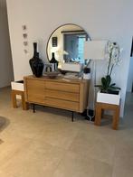 2 Tabourets style Ethnicraft teack massifs, Ophalen, Gebruikt, Hout