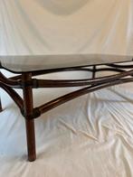 Vintage rattan salontafel, Enlèvement, Utilisé