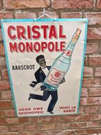 Cristal monopole blikken reclamebord, Collections, Marques & Objets publicitaires, Comme neuf, Enlèvement ou Envoi, Panneau publicitaire