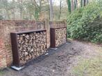 Houtopslag in Cortenstaal, Jardin & Terrasse, Palissades, Comme neuf, Enlèvement, Fer, 1 à 2 mètres