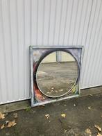 Grand miroir vintage peint 90 x 90 cm, 50 à 100 cm, Enlèvement ou Envoi, Moins de 100 cm
