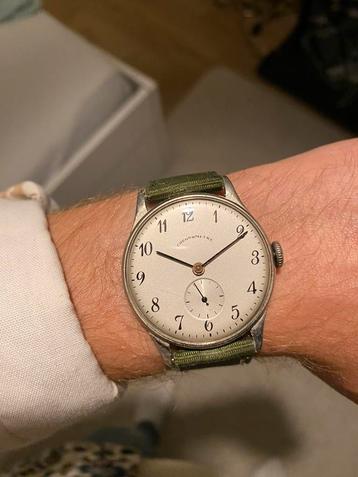 Vintage chronometre horloge watch 38mm, perfect werkend beschikbaar voor biedingen