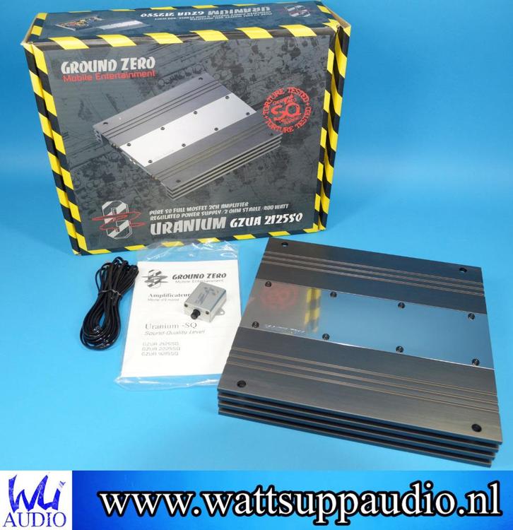 Ground Zero GZUA 2125SQ 2 Kanaals / mono versterker hi-end, Auto diversen, Autospeakers, Gebruikt, Ophalen of Verzenden
