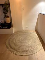 Ronde jutten tapijt, Maison & Meubles, Ameublement | Tapis & Moquettes, Comme neuf, Beige, 100 à 150 cm, 100 à 150 cm