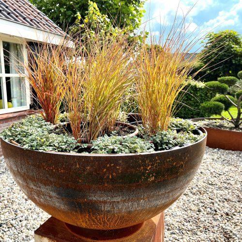 boîte à fleurs en acier corten, jardinière, ronde, Jardin & Terrasse, Bacs à fleurs & Jardinières, Neuf, Métal, Balcon, Jardin