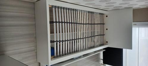 Bed, wit, 90 x 200, met 2 schuiflades, Huis en Inrichting, Slaapkamer | Bedden, Gebruikt, Eenpersoons, 90 cm, 200 cm, Wit, Ophalen