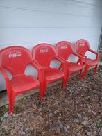 4 chaises Coca Cola, Jardin & Terrasse, Chaises de jardin, Empilable, Plastique, Enlèvement ou Envoi