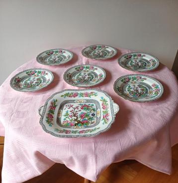 vintage gebakschaal en bordjes beschikbaar voor biedingen