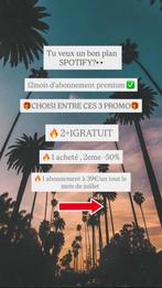 ️ Spotify-abonnement 12 maanden SALE, Tickets en Kaartjes, Arrangement, Kortingsbon, Overige typen, Drie personen of meer