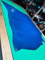 Koning blauw tuigleer 3 mm dikte soepel nr1, Hobby en Vrije tijd, Stoffen en Lappen, Ophalen of Verzenden, Blauw