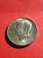 1968 D USA half dollar in zilver Kennedy Denver, Zilver, Losse munt, Verzenden, Noord-Amerika