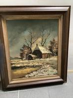 Schilderij winterlandschap, Ophalen