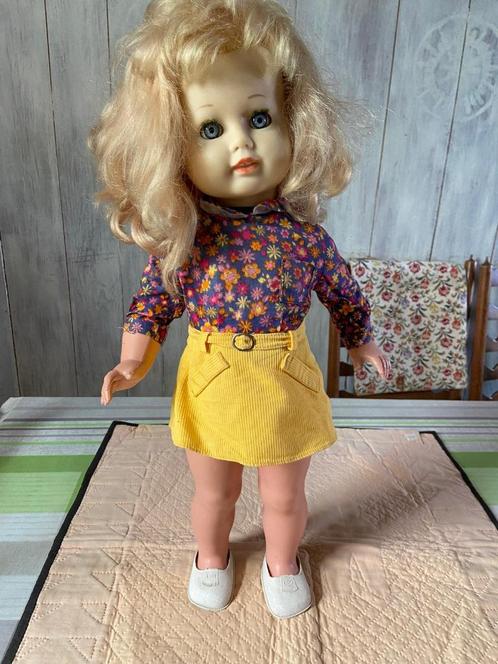 vintage grote pop schildkrote 60cm, Verzamelen, Poppen, Pop, Ophalen of Verzenden