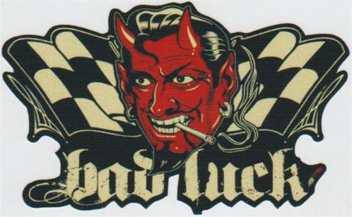 Duivel Bad Luck sticker, Collections, Autocollants, Neuf, Envoi