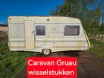 Caravan Gruau wisselstukken raam deur disselbak bumper bouw, Caravans en Kamperen, Ophalen of Verzenden