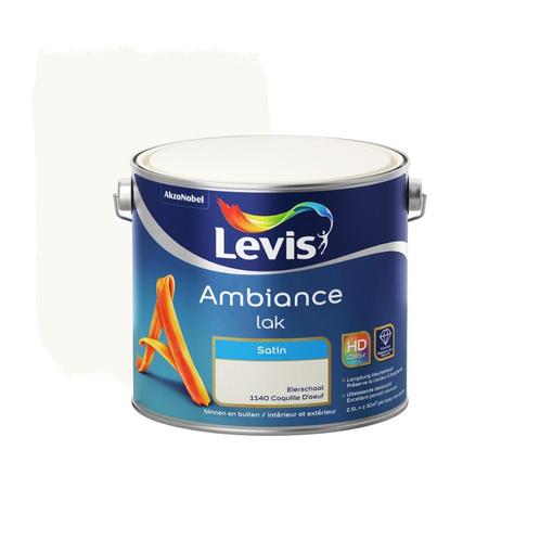 Laque Levis Ambiance satin 2,5 L coquille d'oeuf, Bricolage & Construction, Peinture, Vernis & Laque, Neuf, Laque, Moins de 5 litres