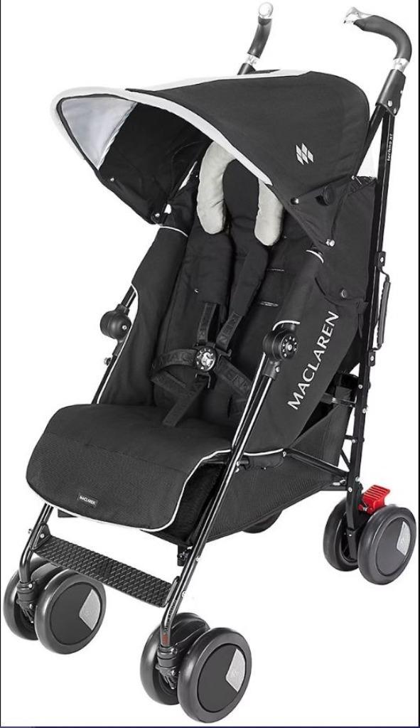 Maclaren Techno XT buggy, zwart, Kinderen en Baby's, Buggy's, Gebruikt, Maclaren, Regenhoes, Verstelbare rugleuning, Zonnekap