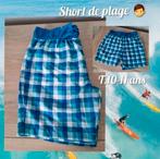 Short de bain pour garçon -bleu/blanc-T.10-11 ans, Kinderen en Baby's, Kinderkleding | Maat 140, Ophalen of Verzenden, Gebruikt