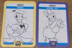 Donald en Daisy Duck: 2 verzamelkaarten Disney Colour Magic, Ophalen of Verzenden, Donald Duck, Zo goed als nieuw, Papier, Kaart of Schrift