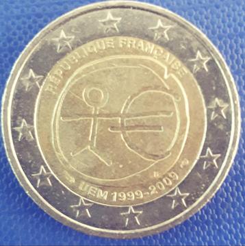 Pièce commémorative de 2 euros de la France 2009 UEM EMU 10, Envoi, France, 2 euros, Monnaie en vrac