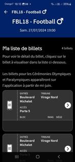 Jeux Olympiques foot phases de poules, Tickets & Billets