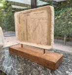 120 JAAR OUDE ANTIEKE DRUKSTEEN LITHOSTEEN OP STALEN SOKKEL, Antiek en Kunst, Ophalen