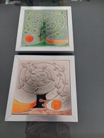 LOT DE 2 CARREAUX CERAMIQUES SIGNÉES VALENTIN G. VALLAURIS, Ophalen