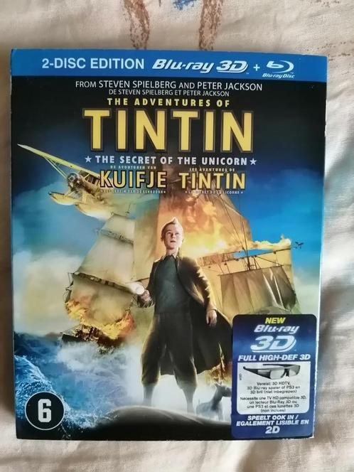 Blu-ray 3D + Blu-ray 2D Les Aventures de Tintin : Le Secret, Cd's en Dvd's, Blu-ray, Zo goed als nieuw, Avontuur, 3D, Ophalen of Verzenden