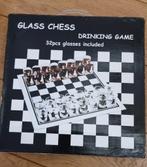 Glazen schaakbord - Drinking game, Een of twee spelers, Ophalen, Zo goed als nieuw