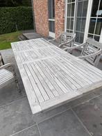Tuin tafel met stoelen, Tuin en Terras, Ophalen, Gebruikt, Rechthoekig, Hout