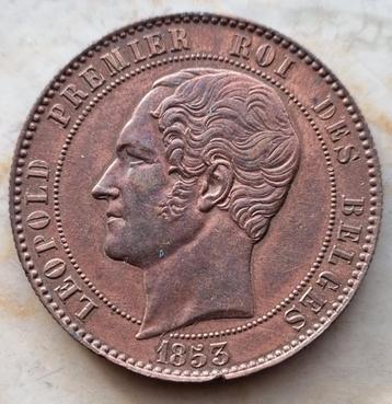 Module 10 Cent 1853 (huwelijk) Leopold I / Heel mooi ! beschikbaar voor biedingen