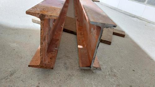 Deux poutres en acier double-T IPE (IPN) 3200 x 220 x 98 mm, Doe-het-zelf en Bouw, Metalen, Gebruikt, Ophalen