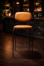 Stijlvolle horecastoel – cognackleur – zwart metalen frame, Zakelijke goederen, Horeca | Meubilair en Inrichting, Ophalen