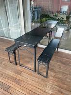 MaximaVida biertafeltje met 2 bankjes zwart, Ophalen, 4 zitplaatsen, Gebruikt, Eettafel