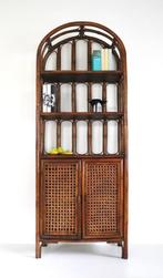 Vintage Bamboe / Rattan kast - Boho wandkast, Ophalen
