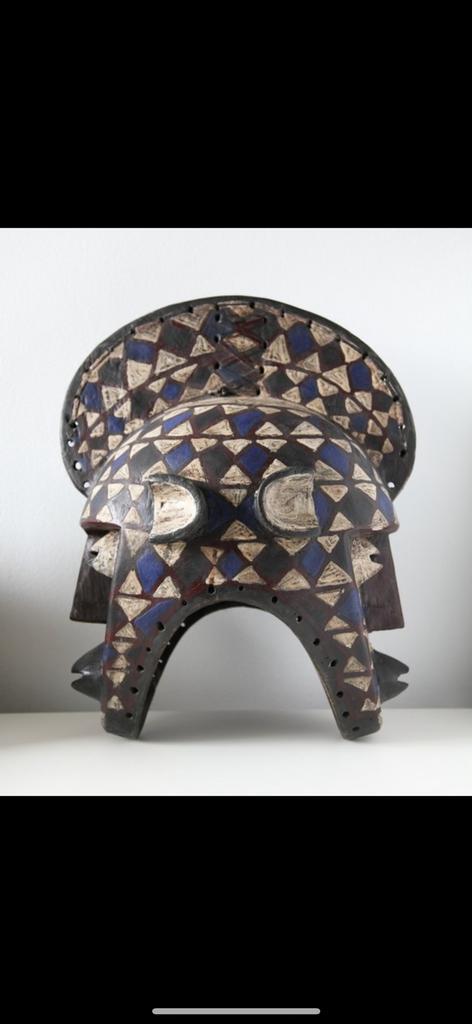 Dubbel helmmasker — Burkina Faso, Antiek en Kunst, Kunst | Beelden en Houtsnijwerken, Ophalen of Verzenden