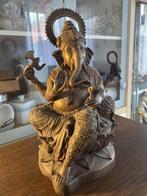 Zittende Ganesha Antiek 31 cm bronze, Antiek en Kunst, Ophalen of Verzenden, Brons
