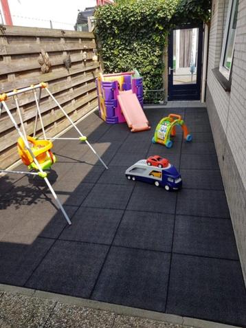 Rubber tegels 100x100x2,5 indoor/outdoor HOGE KWALITEIT, Ophalen of Verzenden, Nieuw, Rubber, Terrastegels