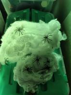 spinnenwebben met plastic spinnen erin halloween, Ophalen of Verzenden, Nieuw, Versiering
