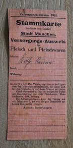 Versorgungszeitraum 1918 - Stammkarte München - WO I, Avant 1940, Enlèvement, Utilisé, Autres sujets/thèmes