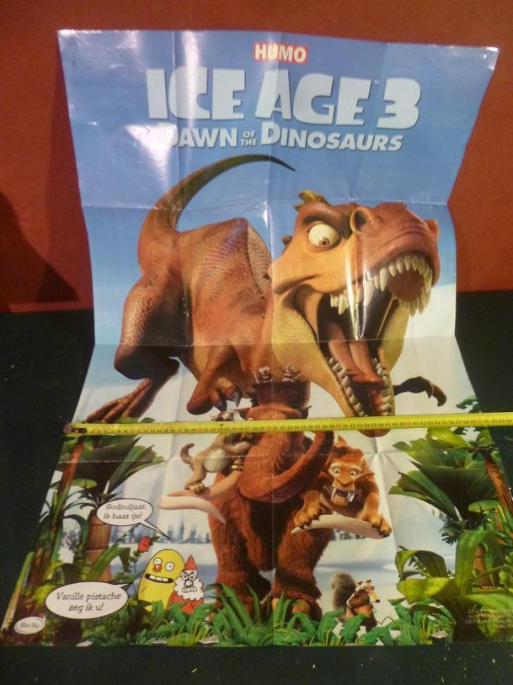 Poster Ice Age 3, Verzamelen, Film en Tv, Gebruikt, Film, Poster, Ophalen
