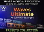 WAVES 14 Ultimate Vocal Production Plugins Collection VST, Informatique & Logiciels, Logiciel Audio, Enlèvement ou Envoi, Windows
